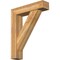 Ekena Millwork Traditional Block Rough Sawn Bracket w/ Offset Brace, Western Red Cedar, 8"W x 34"D x 42"H BKT0806X34X42TRA05RWR - alternate 1